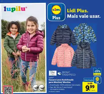 Lidl Lupilu Casaco Leve Acolchoado para Menino/ Menina promoção