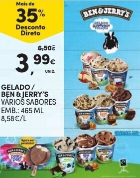 Gelado Ben & Jerry's 465ml