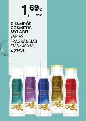 Continente Champôs Cosmetic MyLabel 400ml promoção