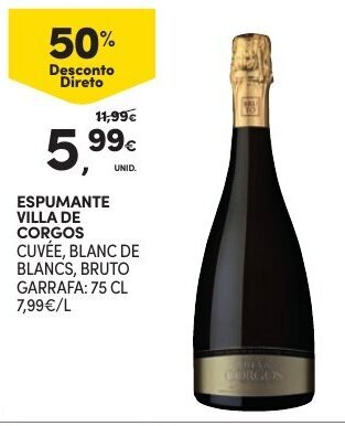 Continente Espumante Villa de Corgos 75cl promoção