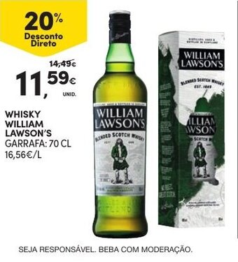 Continente Whisky William Lawson's 70cl promoção