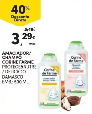 Continente Amaciador Champô Corine Farme 500ml promoção
