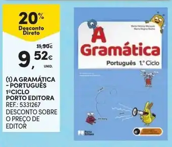 Continente A Gramática Portugues 1° Ciclo Porto Editora promoção