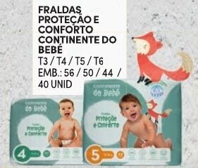 Continente Fraldas Proteção E Conforto Continente do Bebé 40 Unid promoção