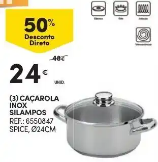 Continente Caçarola Inox Silampos promoção