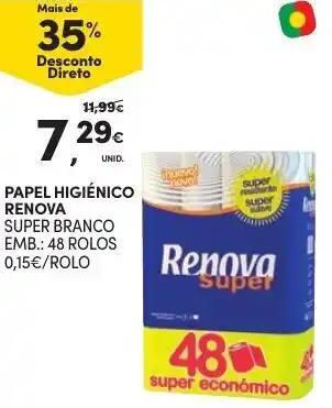 Continente Papel Higiénico Renova 48 Rolos promoção