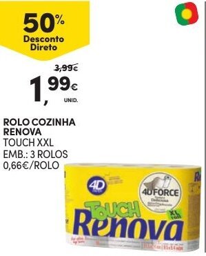 Continente Rolo Cozinha Renova 3 Rolos promoção