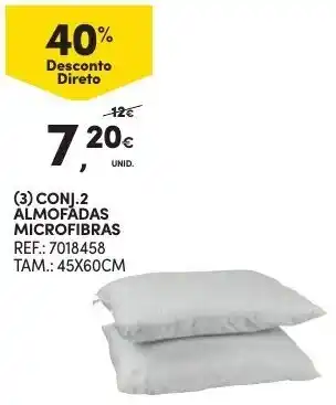 Conj. 2 Almofadas Microfibras 45x60cm