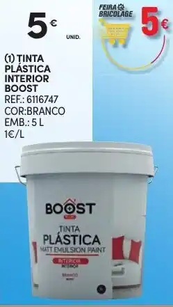 Tinta Plástica Interior Boost 5L