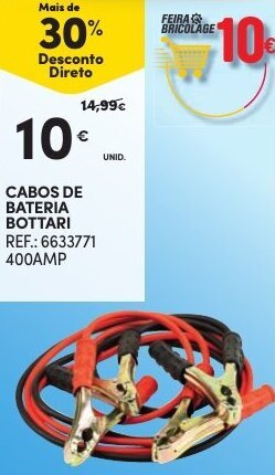 Continente Cabos de Bateria Bottari 400AMP promoção