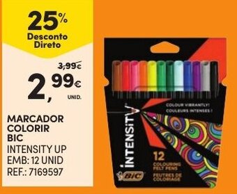 Continente Marcador Colorir BIC 12 Unid promoção