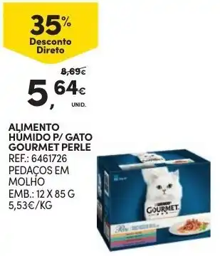 Continente Alimento Húmido p/Gato Gourmet Perle 12 x 85g promoção