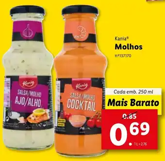 Lidl Kania Molhos 250ml promoção