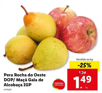 Lidl Pera Rocha do Oeste DOP/Maçã Gala de Alcobaça IGP promoção