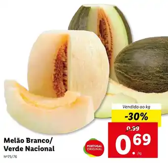 Lidl Melão Branco Verde Nacional promoção