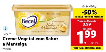 Becel Creme Vegetal com Sabor a Manteiga 450g