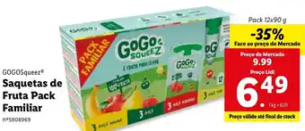 GoGo Squeez Saquetas de Fruta Pack Familiar 12x90g