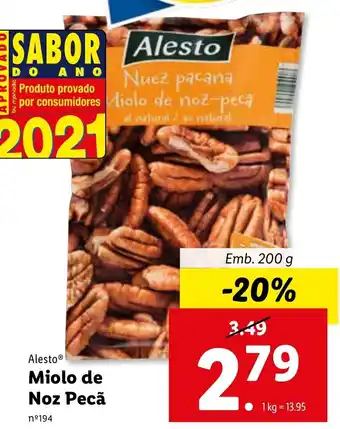 Lidl Alesto Miolo de Noz Peça 200g promoção