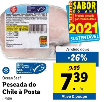 Lidl Ocean Sea Pescada do Chile à Posta promoção
