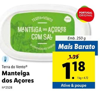 Lidl Terra Do Vento Manteiga dos Açores 250g promoção