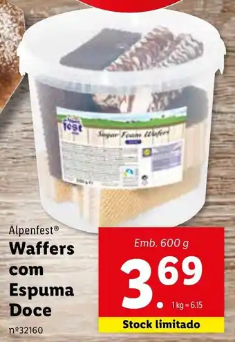 Alpenfest Waffers com Espuma Doce 600g