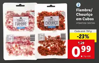 Lidl Fiambre/Chouriço em Cubos 150g promoção
