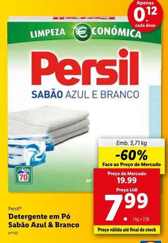 Persil Detergente em Pó Sabão Azul & Branco 3,71kg