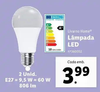 Lidl Livarno Home Lâmpada LED 806 lm promoção