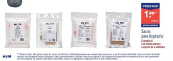 ALDI Sacos para Aspirador promoção