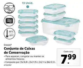 Lidl Conjunto de Caixas de Conservação promoção