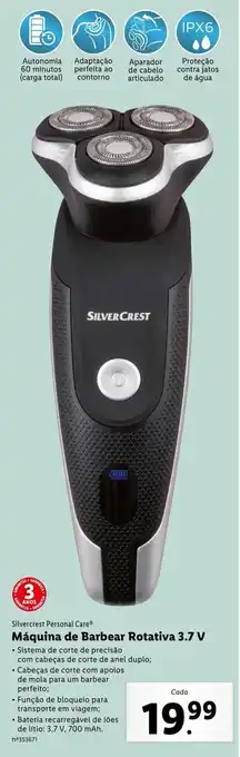 Lidl Máquina de Barbear Rotativa 3,7V promoção