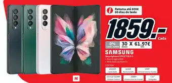 MediaMarkt Samsung Smartphone SPH Z Fold 3 promoção