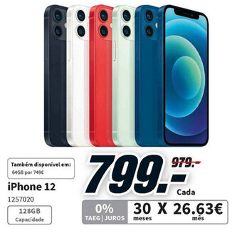 MediaMarkt Iphone 12 128GB promoção