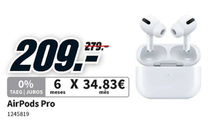 Promoção AirPods Pro em MediaMarkt