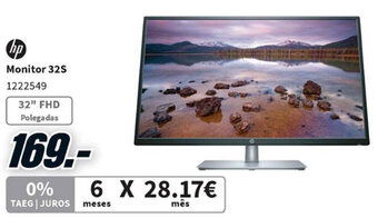 MediaMarkt Hp Monitor 32S promoção
