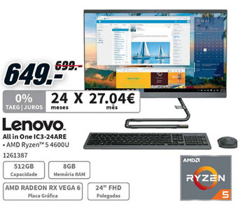 MediaMarkt Lenovo All in One IC3-24ARE promoção