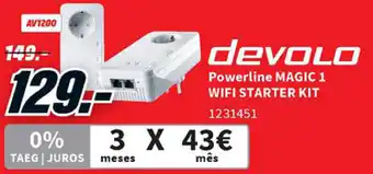 MediaMarkt Devolo Powerline MAGIC 1 Wifi Starter Kit promoção