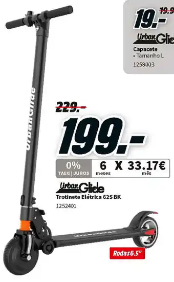 Urban Glide Trotinete Elétrica 62S BK