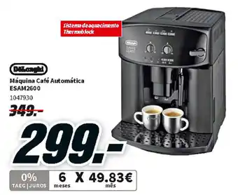MediaMarkt Delonghi Máquina Café Automática ESAM260 0 promoção