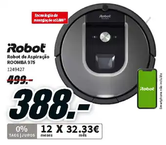 MediaMarkt Robot de Aspiração Roomba 975 promoção
