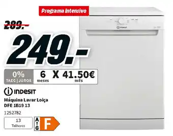 MediaMarkt Indesit Máquina Lavar Loiça DFE 1B19 13 promoção