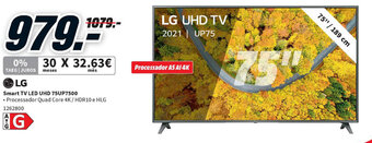 MediaMarkt LG Smart TV LED UHD 75UP7500 promoção