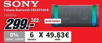 MediaMarkt Sony Coluna Bluetooth SRSXP500B promoção