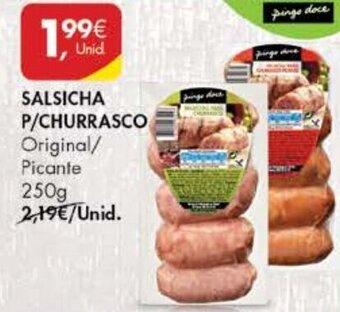 Pingo Doce Salsicha P/Churrasco 250g promoção