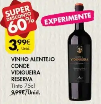 Pingo Doce Vinho Alentejo Conde Vidigueira Reserva 75cl promoção