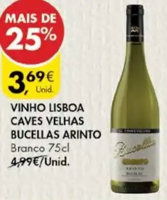Pingo Doce Vinho Lisboa Caves Velhas Bucellas Arinto 75cl promoção