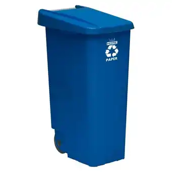Wellhome contêiner, fechado com tampa, azul 42x57x88 cm, 110 l