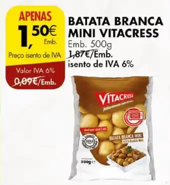 Pingo Doce BATATA BRANCA MINI VITACRESS Emb. 500g promoção