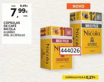 Continente CÁPSULAS DE CAFÉ NICOLA ALUMÍNIO EMB:30 CÁPSULAS promoção