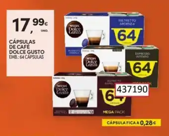 Continente CÁPSULAS DE CAFÉ DOLCE GUSTO EMB.: 64 CÁPSULAS promoção